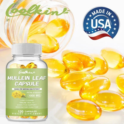 Mullein Leaf - Clear Lungs and Detoxify, Breathe Healthily, Relieve Headaches Supplement