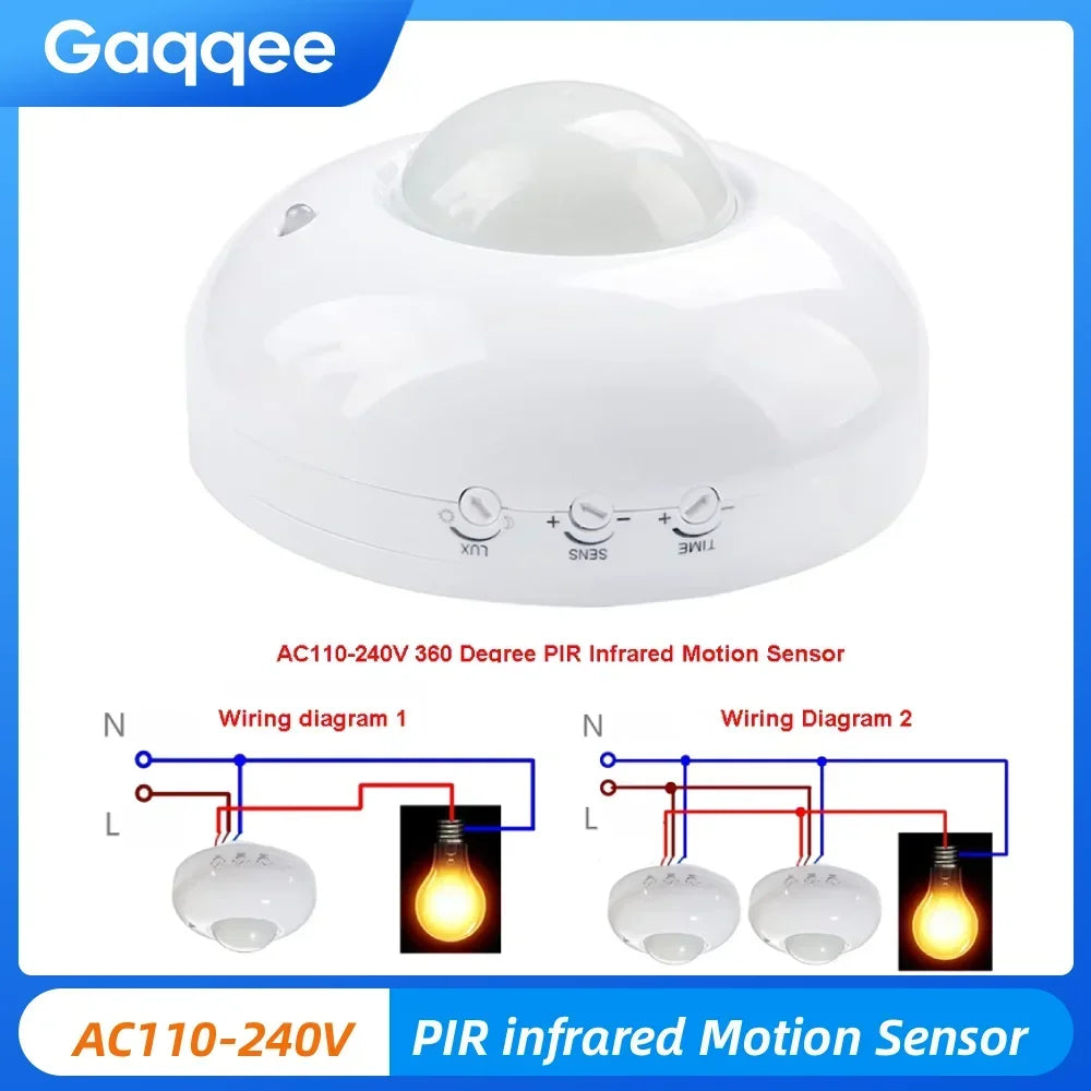 Motion Sensor Light 220V Automatic Sensor Smart Life Light Switch LED PIR Motion Sensor Detection Mini LED Sensitive Night Light