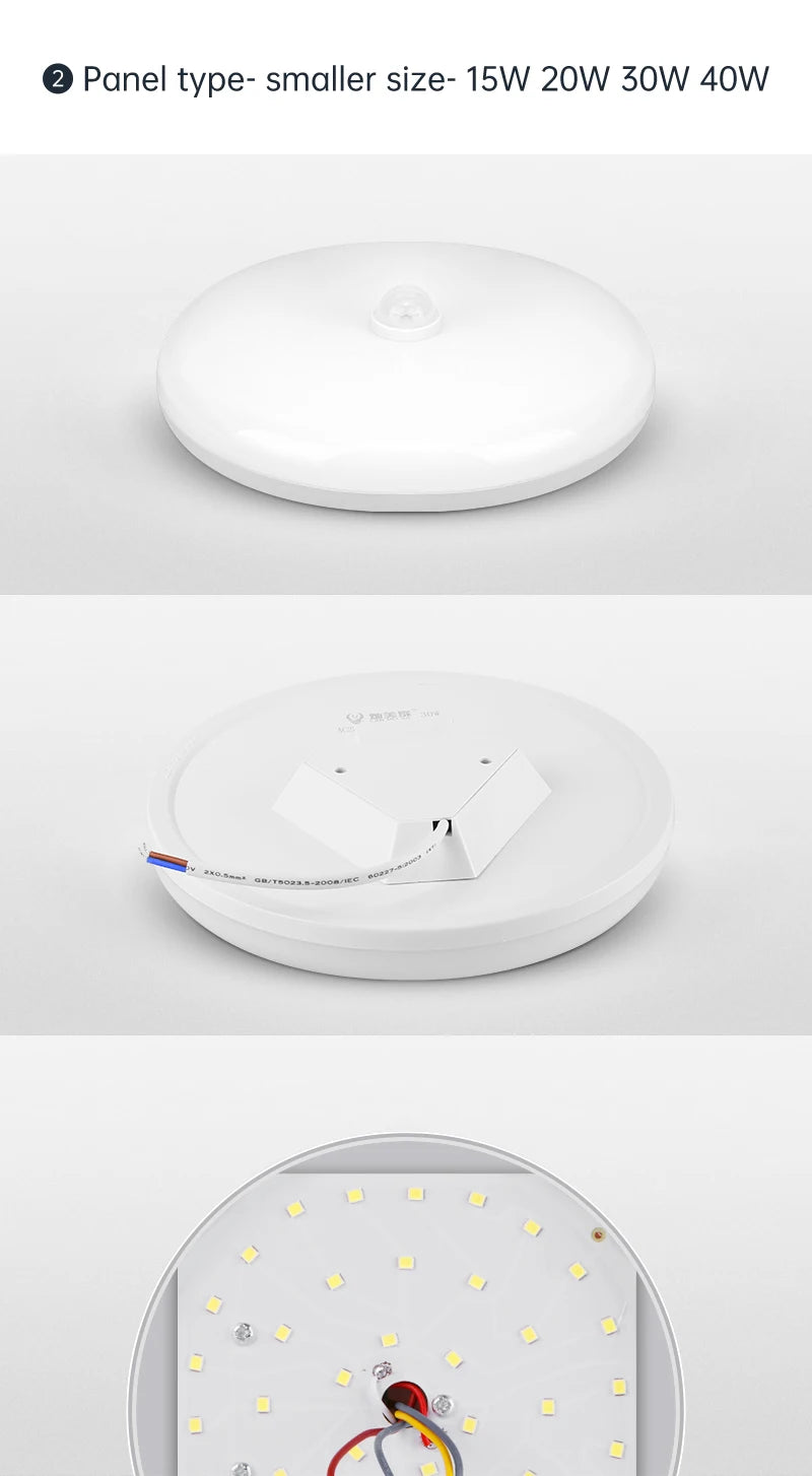 Motion Sensor Ceiling Light Modern Smart Sensor LED Lamp Human Infrared Sensing Lamp Indoor for Garage Corridor Lighting Fixture
