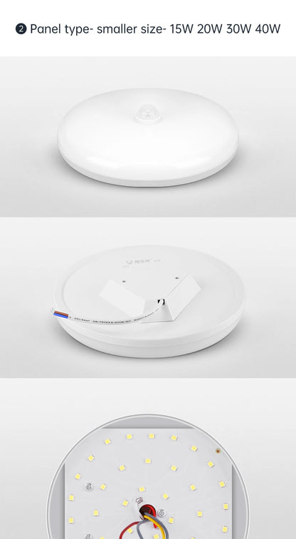 Motion Sensor Ceiling Light Modern Smart Sensor LED Lamp Human Infrared Sensing Lamp Indoor for Garage Corridor Lighting Fixture