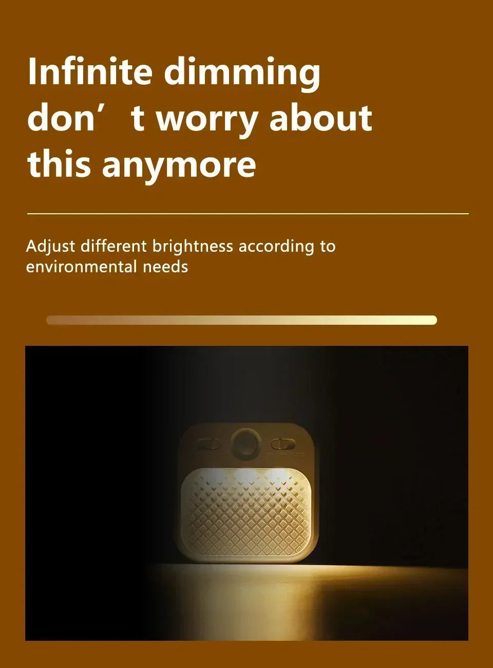 Motion Sensor LED Night Light White Mini Magnetic Removable Tri-colour Adjustable Bedroom Staircase Wardrobe Cabinet Lighting