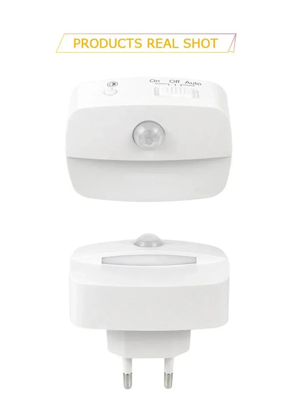 Motion Sensor Light LED Night Lights EU US Plug Lamps PIR Human Induction Lamp Nightlights For Bedroom Decor Hallway Stairs Lamp