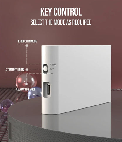 Motion Sensor LED Night Light Rechargeable Human Body Induction Wall Light Bedroom Corridor Cabinet Lamp 2 Sides Luminescence
