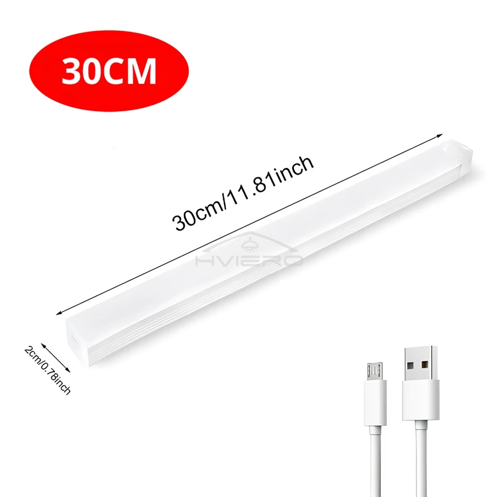 Motion Sensor Night Lights Wireless LED Lamp USB Rechargeable Magnetic For Wardrobe Room Closet Kitchen Aisle Tube Detector Bulb
