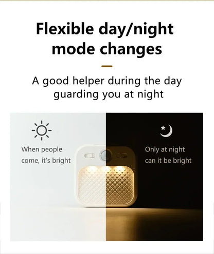 Motion Sensor LED Night Light White Mini Magnetic Removable Tri-colour Adjustable Bedroom Staircase Wardrobe Cabinet Lighting