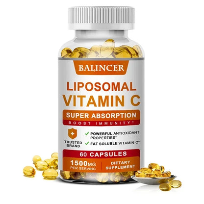 Liposomal Vitamin C Supplement - Easily Absorbed, Fat-Soluble Vitamin C, Antioxidant, Support Immune System, Promote Skin Health