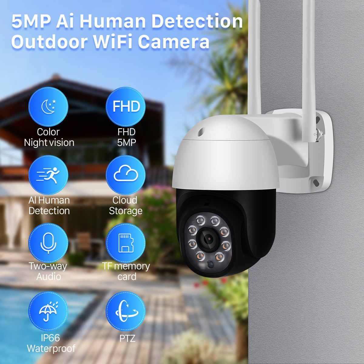 2-Inch Wireless WiFi HD Home Security Camera