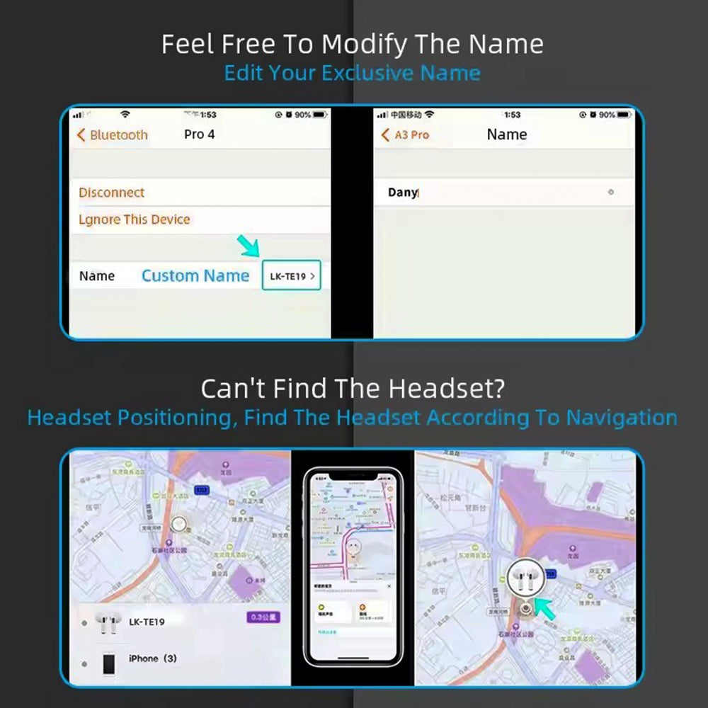 Airs Pro TWS Wireless Bluetooth Earbuds with GPS And Siri Support