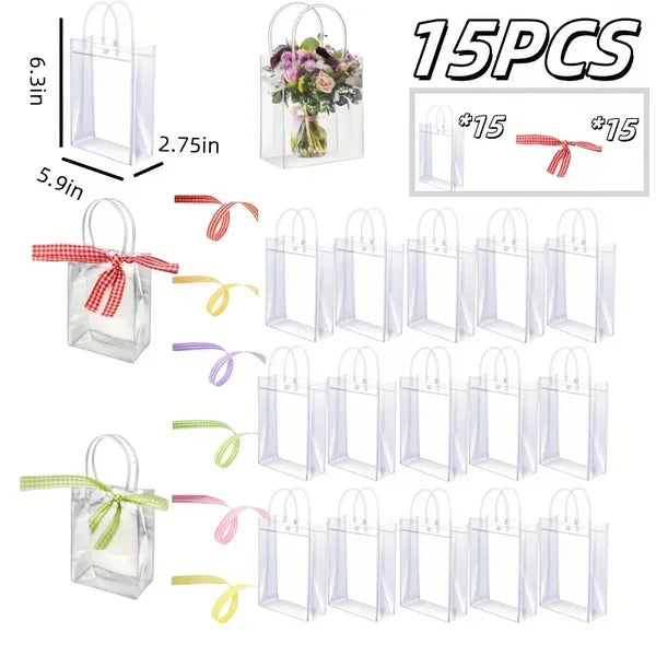 60/30/15 Reusable PVC Holiday Organizing Bags, Gift Bags, Family Storage Bags, Weddings, Christmas, Thanksgiving, New Year's, Graduations - Multi-purpose Party Gift Bags