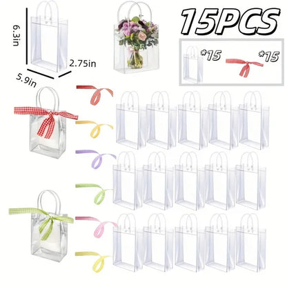 60/30/15 Reusable PVC Holiday Organizing Bags, Gift Bags, Family Storage Bags, Weddings, Christmas, Thanksgiving, New Year's, Graduations - Multi-purpose Party Gift Bags