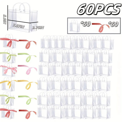 60/30/15 Reusable PVC Holiday Organizing Bags, Gift Bags, Family Storage Bags, Weddings, Christmas, Thanksgiving, New Year's, Graduations - Multi-purpose Party Gift Bags