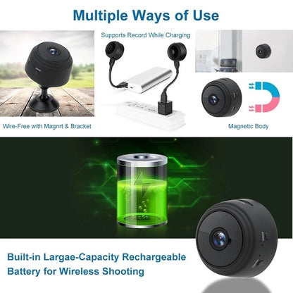 A9 Magnetic HD Security Camera with Infrared Night Vision