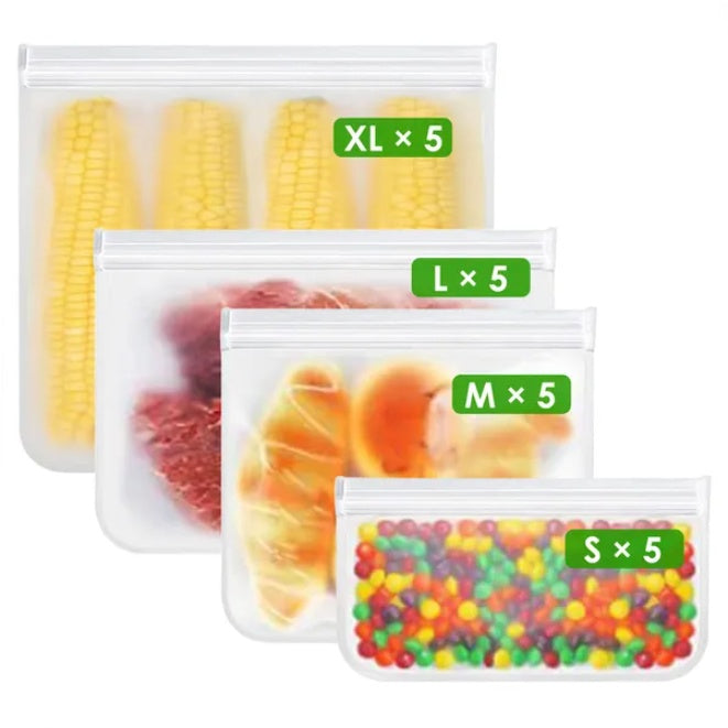 20 Reusable Food Storage Bags