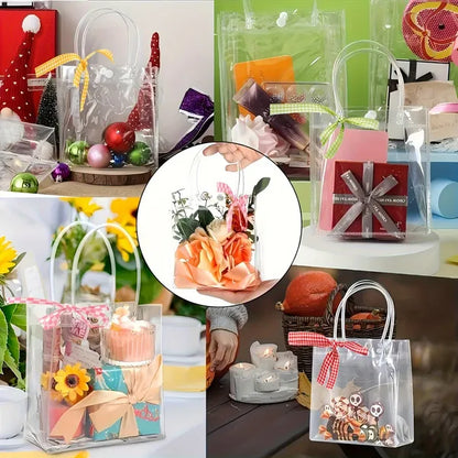60/30/15 Reusable PVC Holiday Organizing Bags, Gift Bags, Family Storage Bags, Weddings, Christmas, Thanksgiving, New Year's, Graduations - Multi-purpose Party Gift Bags
