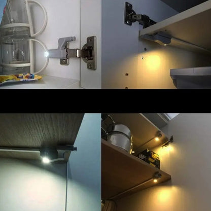 Battery-Free LED Hinge Lamp for Cupboard & Wardrobe Lighting
