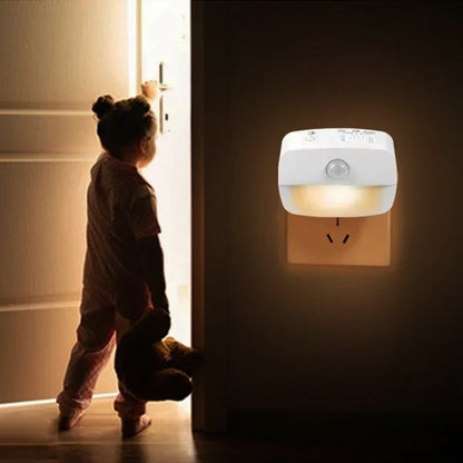PIR Sensor LED Night Lamp for Bedroom, Stairs And WC - EU/US Plug