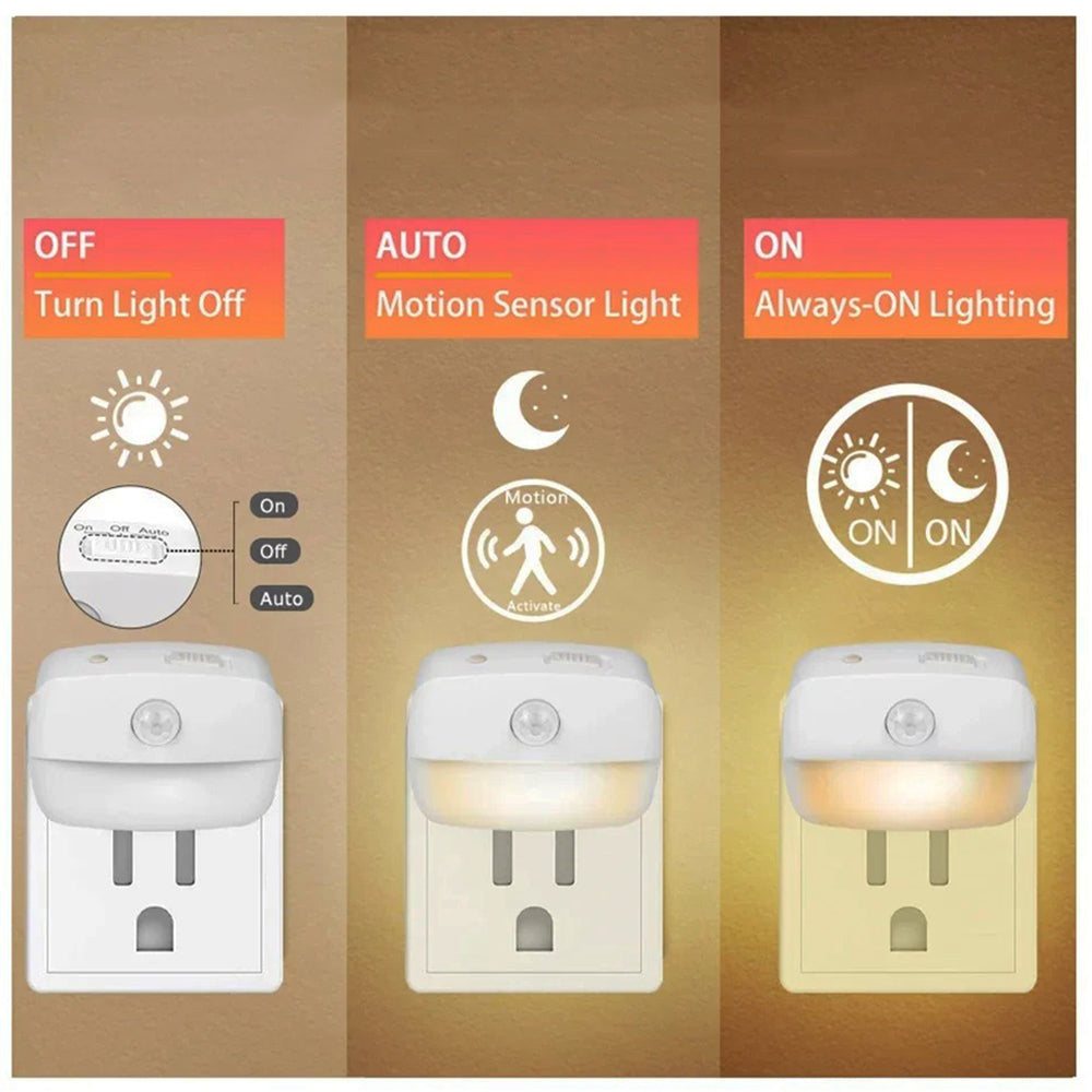 PIR Sensor LED Night Lamp for Bedroom, Stairs And WC - EU/US Plug