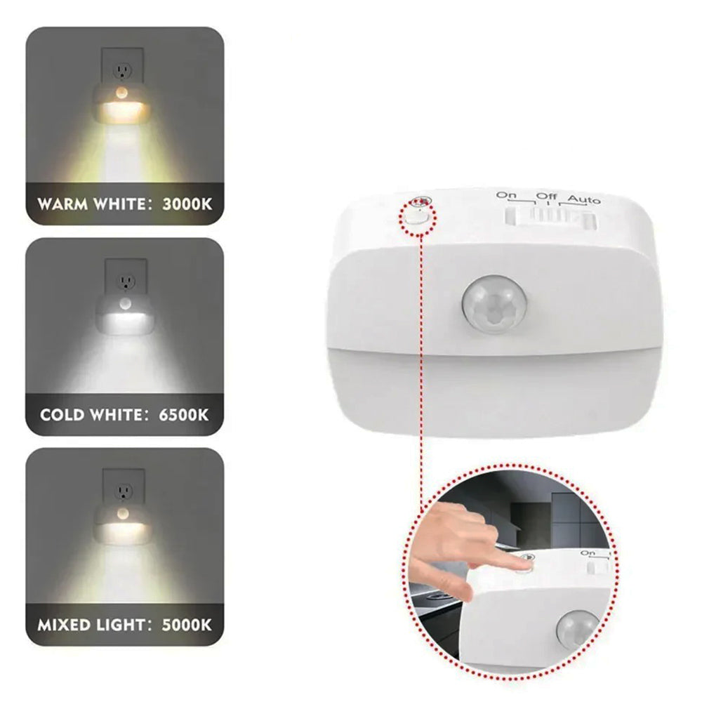 PIR Sensor LED Night Lamp for Bedroom, Stairs And WC - EU/US Plug