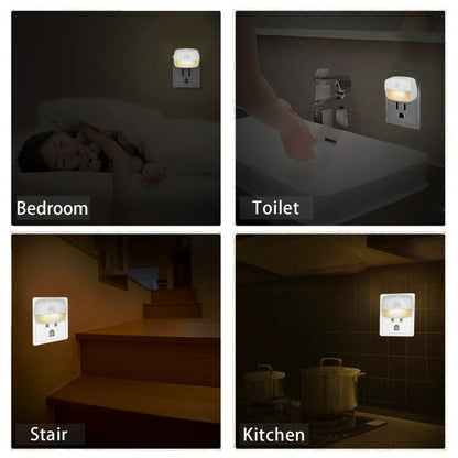 PIR Sensor LED Night Lamp for Bedroom, Stairs And WC - EU/US Plug