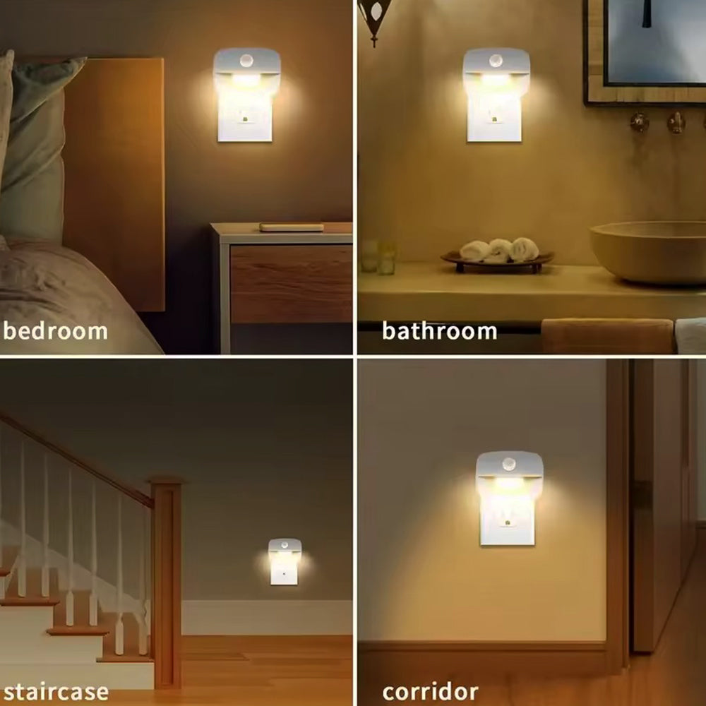 PIR Sensor LED Night Lamp for Bedroom, Stairs And WC - EU/US Plug