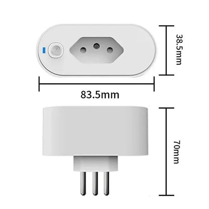Smart WiFi ZigBee Plug 16A/20A with Power Monitor And Voice Control