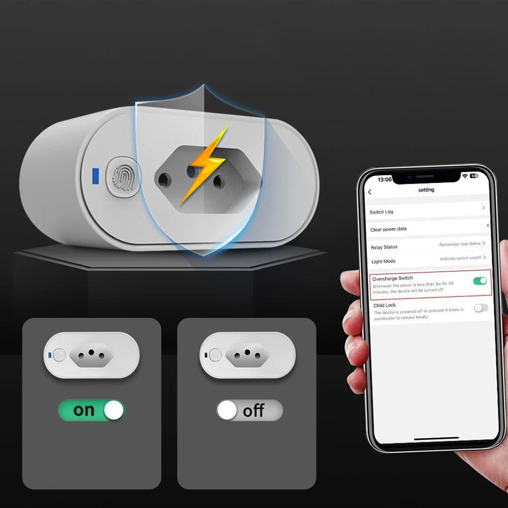 Smart WiFi ZigBee Plug 16A/20A with Power Monitor And Voice Control