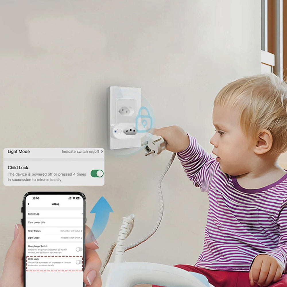 Smart WiFi ZigBee Plug 16A/20A with Power Monitor And Voice Control