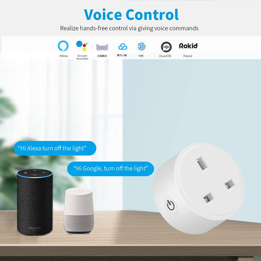Tuya Smart Socket 20A WiFi UK Plug — Energy Monitor Timer - Image 2