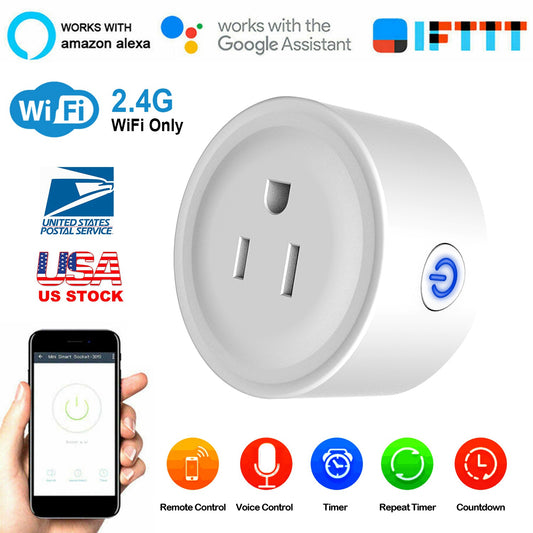 WiFi Smart Plug US — App & Voice Control Timer Socket