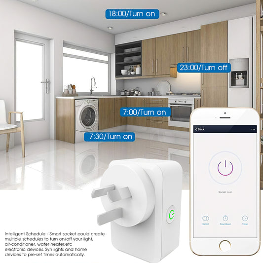 WiFi Smart Socket — Timer & Remote Control Home Plug Switch