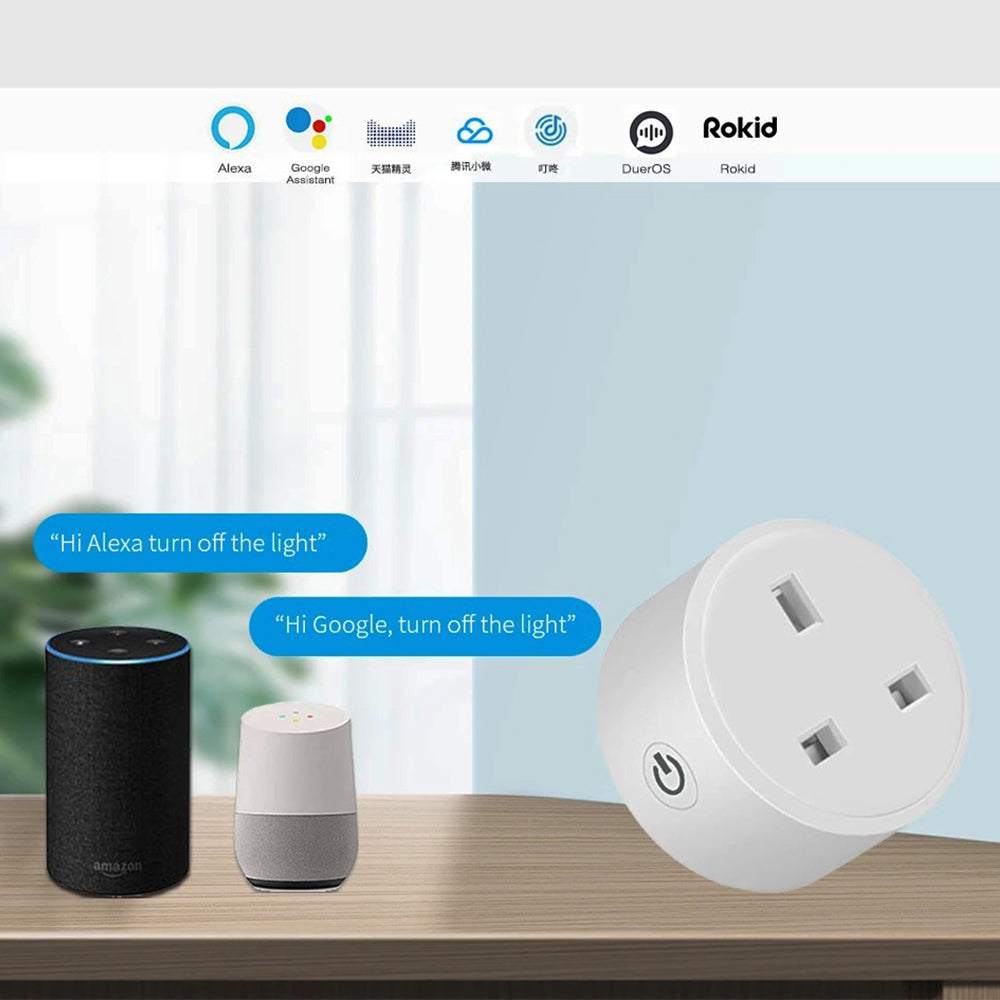 WiFi Tuya Smart Socket 20A UK Adapter for Alexa And Google Home