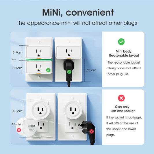 Wireless WiFi Smart Plug — US-Standard Socket, App Control