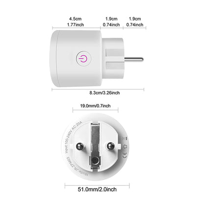 Smart Home Plug 20A ZigBee Socket Works with Google And Alexa